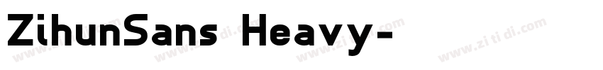 ZihunSans Heavy字体转换